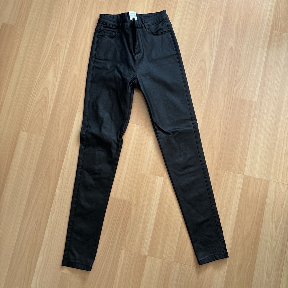Womens Black Leather Pants
